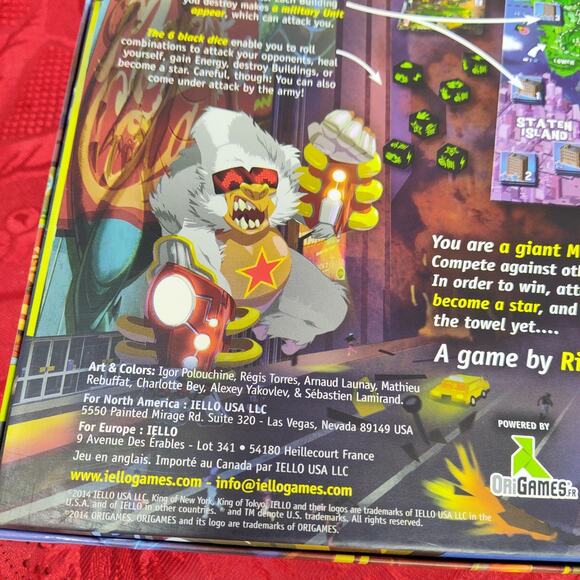 King Of New York Board Game Iello Games Base Core Richard Garfield Complete - Picture 11 of 11